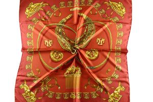 HERMÈS scarf “Les Cavaliers D'Or” by Vladimir Rybaltchenko