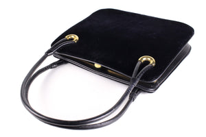 LOEWE black velvet frame bag