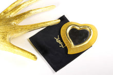 YVES SAINT LAURENT yellow heart pocket mirror