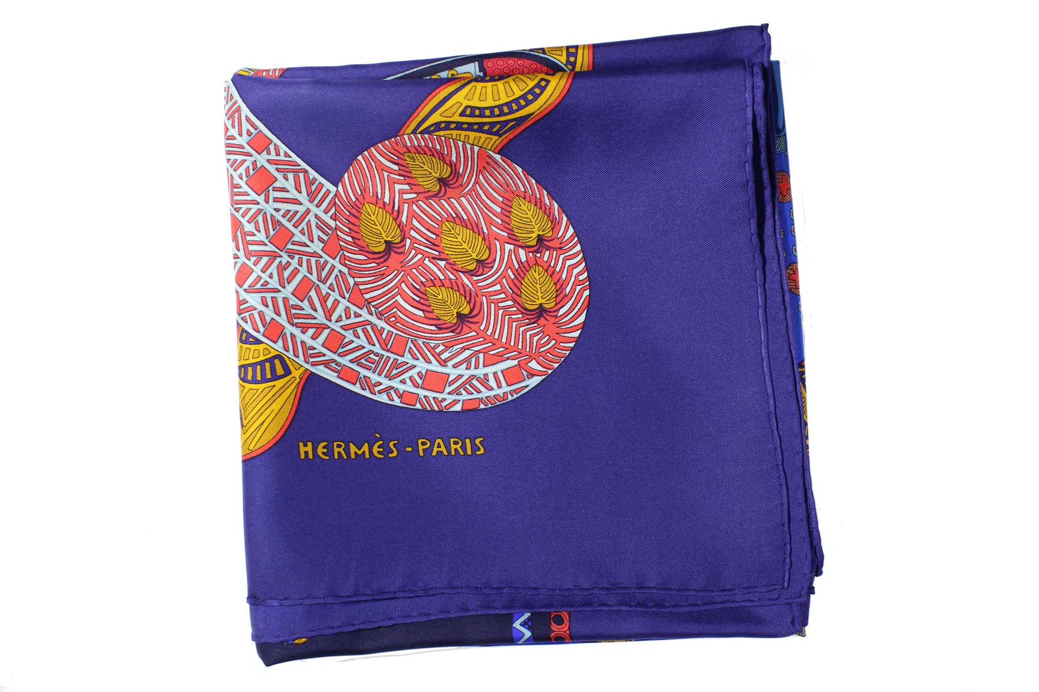 HERMÈS scarf “Art des Steppes” by Annie Faivre – Vintage Carwen