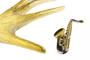 YVES SAINT LAURENT large saxophone brooch