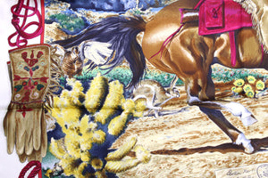 HERMÈS scarf “The Pony Express” by Kermit Oliver