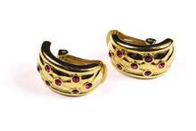 LANVIN red rhinestones earrings