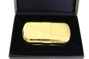 Yves Saint Laurent gold plated minaudière