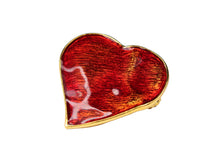 YVES SAINT LAURENT red heart brooch pendant