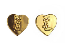 YVES SAINT LAURENT heart Logo earrings