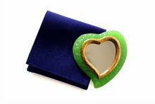 YVES SAINT LAURENT green heart pocket mirror