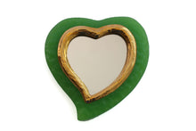 YVES SAINT LAURENT green heart pocket mirror