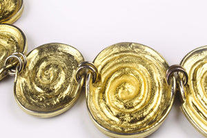 YVES SAINT LAURENT spiral oval medallions necklace