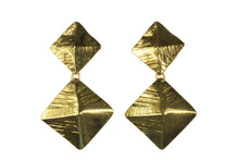 YVES SAINT LAURENT pyramid dangle earrings