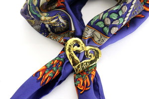 YVES SAINT LAURENT heart ring scarf
