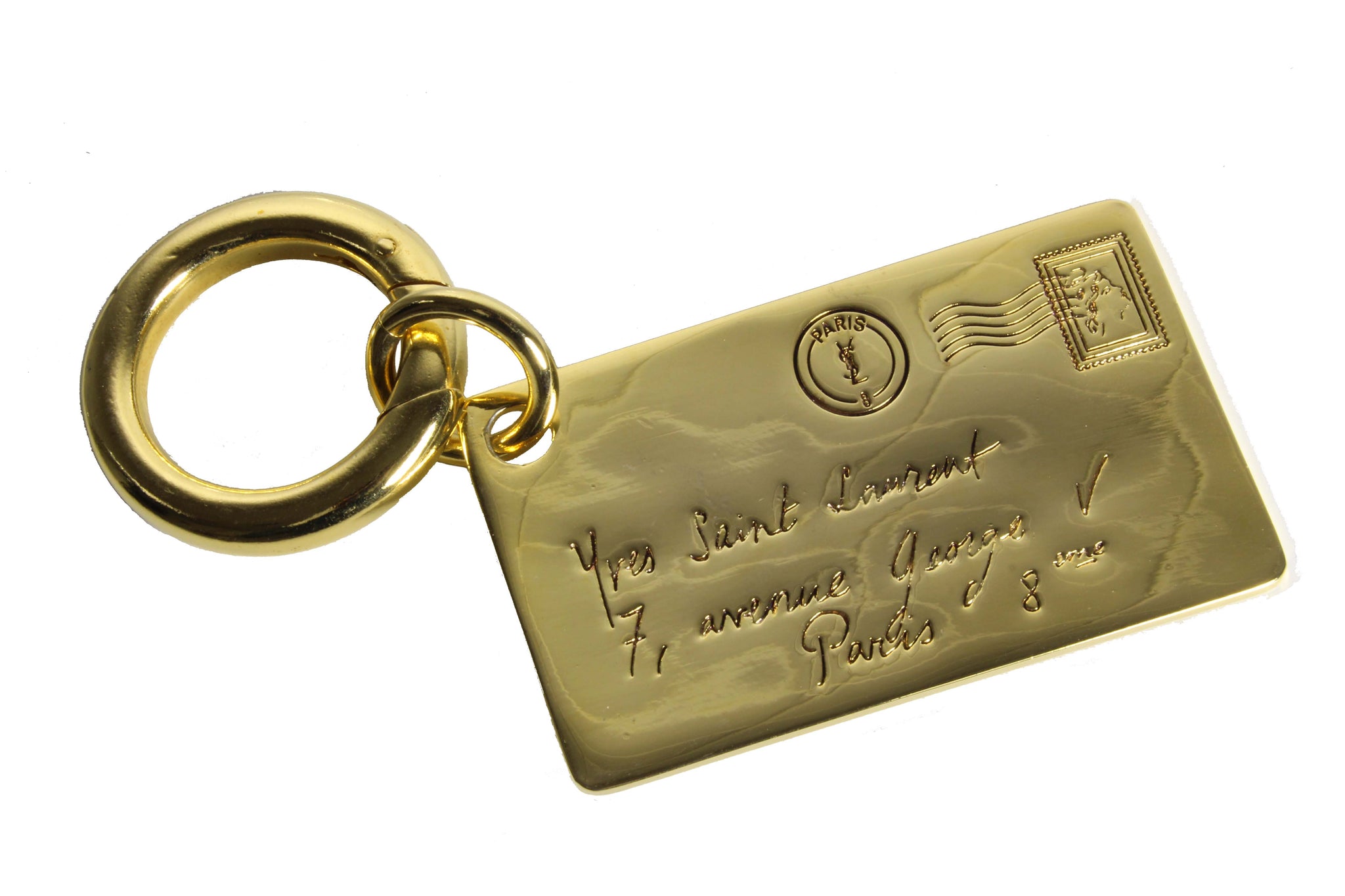 keyring   Keychain, Gold logo, Saint laurent