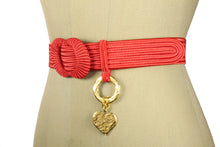 YVES SAINT LAURENT red passementerie belt