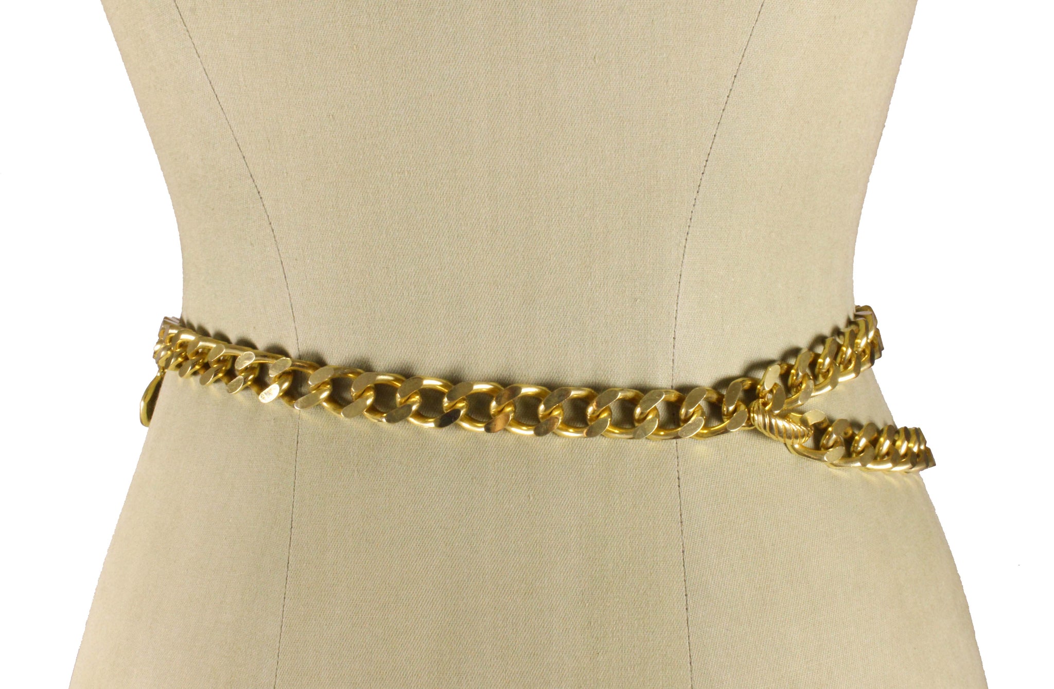 YVES SAINT LAURENT chain link charm belt – Vintage Carwen