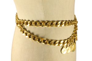 YVES SAINT LAURENT chain link charm belt