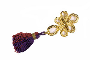 YVES SAINT LAURENT tassel brooch pendant