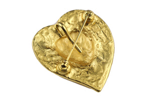 YVES SAINT LAURENT love heart brooch pendant