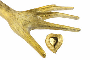 YVES SAINT LAURENT love heart brooch pendant