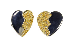 YVES SAINT LAURENT split heart earrings