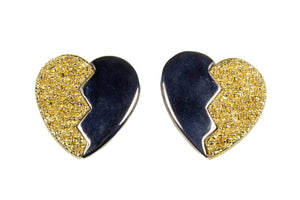 YVES SAINT LAURENT split heart earrings