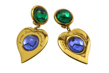 YVES SAINT LAURENT heart cabochons earrings