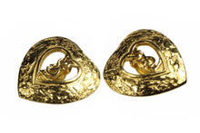 YVES SAINT LAURENT heart Logo earrings