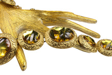 YVES SAINT LAURENT amber cabochons necklace and bracelet set