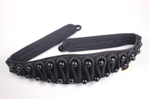 YVES SAINT LAURENT black passementerie belt