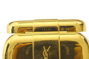 YVES SAINT LAURENT gold plated pillbox