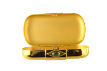 YVES SAINT LAURENT gold plated pillbox