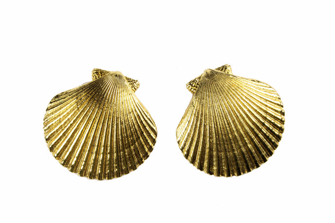 YVES SAINT LAURENT shell earrings