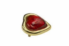 YVES SAINT LAURENT small red heart brooch