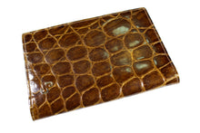 Tobacco crocodile skin wallet