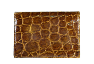Tobacco crocodile skin wallet