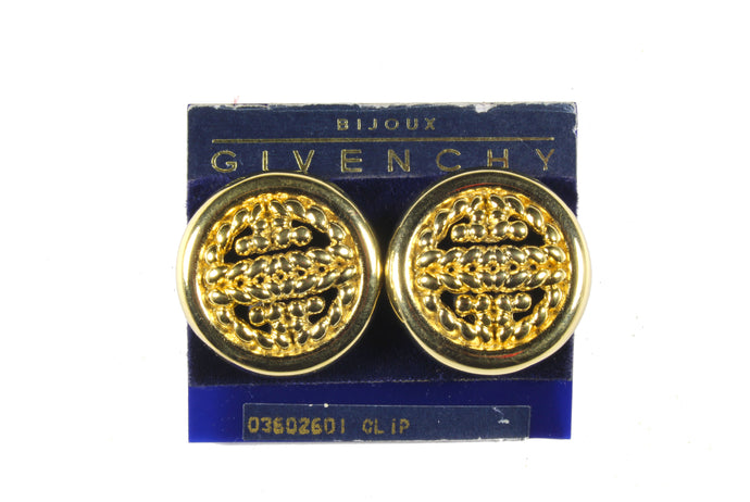 GIVENCHY circular button earrings