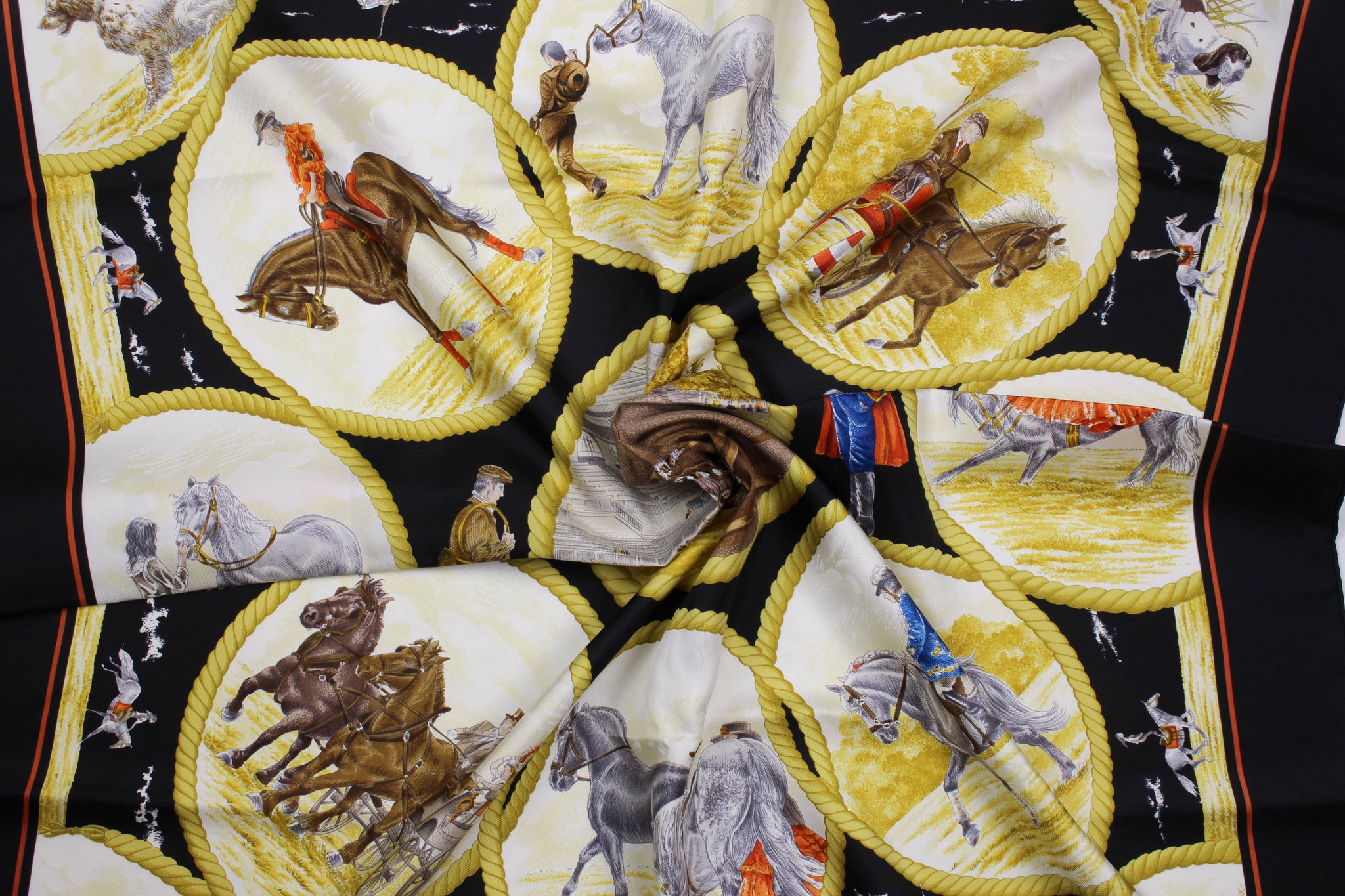 HERMÈS scarf “Auteuil en Mai” by Carl de Parcevaux – Vintage