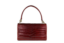 LOEWE ruby red baby crocodile skin handbag