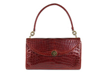 LOEWE ruby red baby crocodile skin handbag