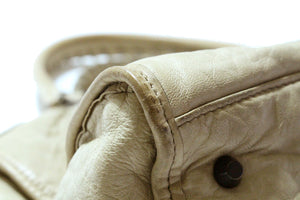 BALENCIAGA Classic City beige leather bag