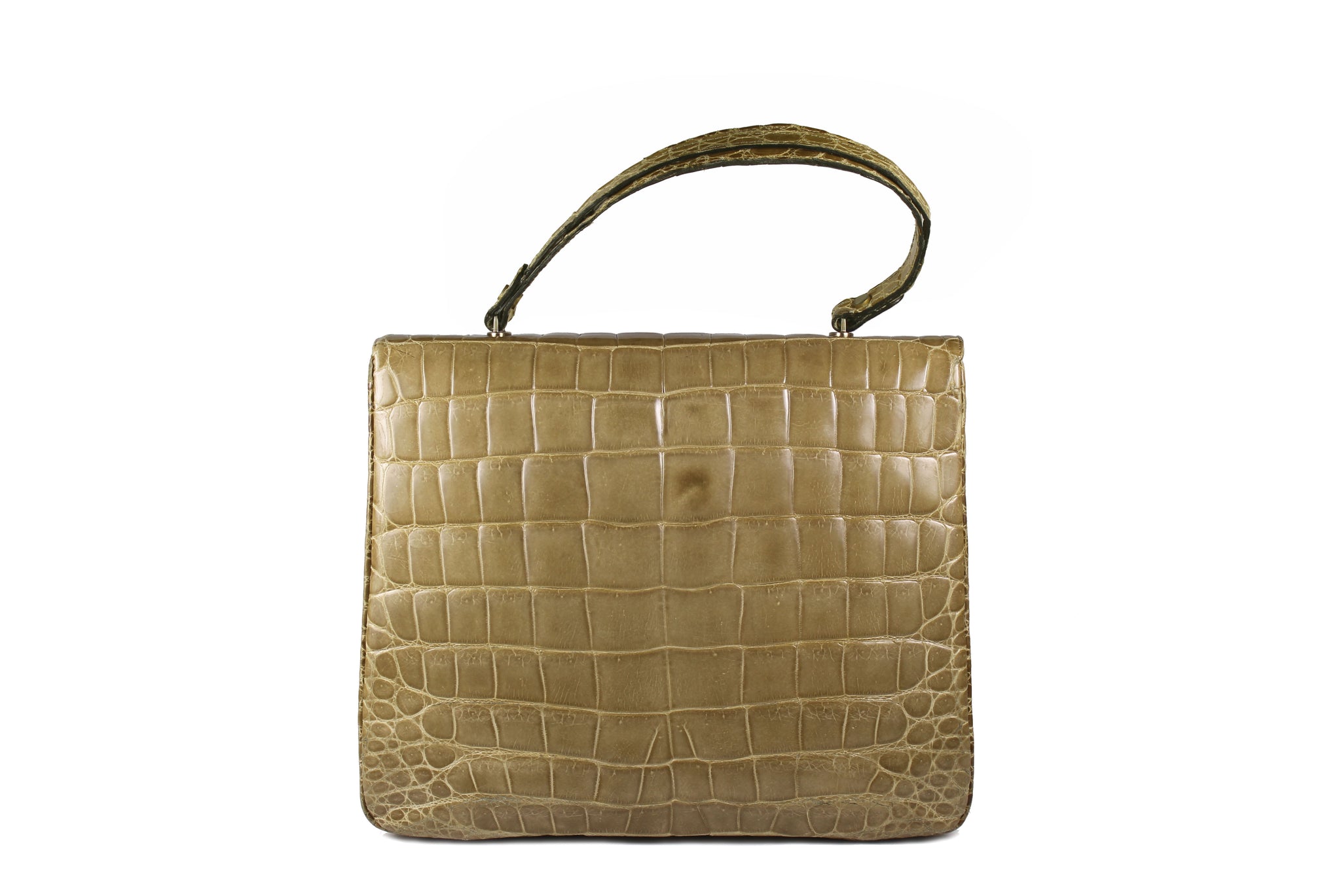 LOEWE crocodile skin handbag in light brown – Vintage Carwen