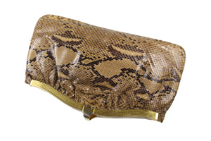 FINESSE La MODEL taupe python snakeskin handbag