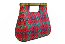 RODO multicolor wicker bag with metal handle