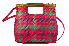 RODO multicolor wicker bag with metal handle