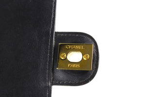 CHANEL black crocodile flap shoulder bag