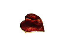 YVES SAINT LAURENT red heart brooch pendant