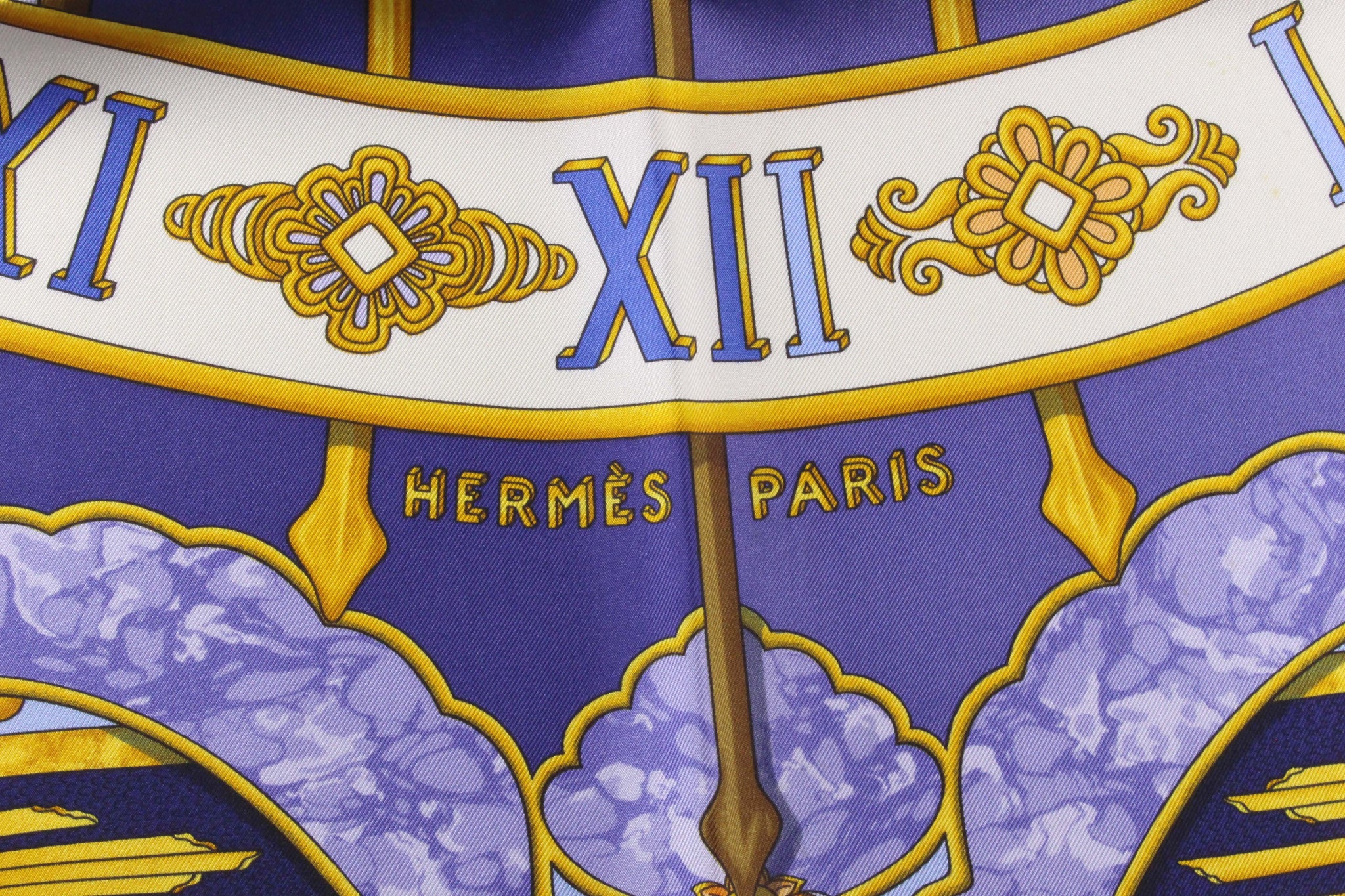 Hermes Scarf Silk Vintage Envol Signed by J. Metz