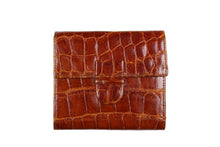 LOEWE brown crocodile skin wallet