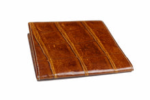 Brown orange crocodile skin wallet