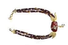 CHRISTIAN LACROIX reddish-brown stone necklace