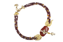 CHRISTIAN LACROIX reddish-brown stone necklace